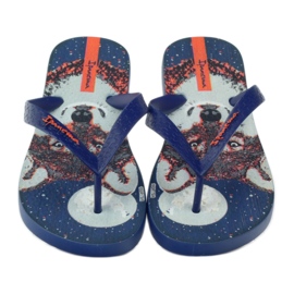 Ipanema Children's Flip -Flops con un azul marino de lobo 4
