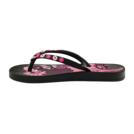 Chanclas Ipanema 82387 flores negro rosa 2