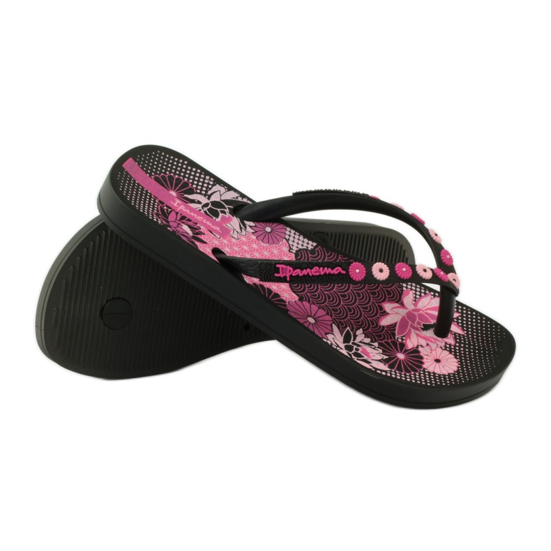 Chanclas Ipanema 82387 flores negro rosado 3