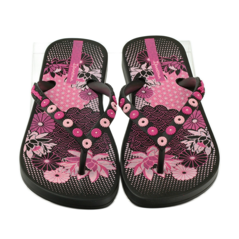 Chanclas Ipanema 82387 flores negro rosado 4 Chanclas Ipanema 82387 flores negro rosado 4