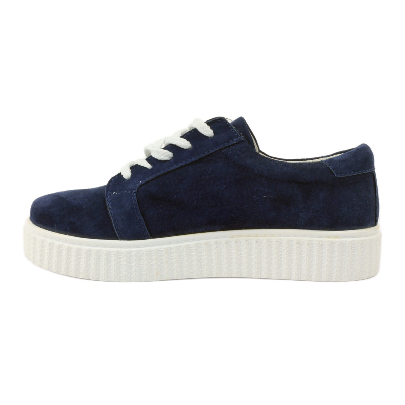 Zapatos Creepers piel Filippo 036 azul marino 2 Zapatos Creepers piel Filippo 036 azul marino 2