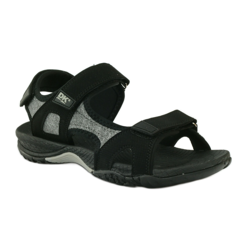 Sandalias velcro EVA claro DK fondo negro gris 1 Sandalias velcro EVA claro DK fondo negro gris 1