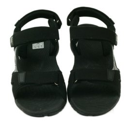 Sandalias velcro EVA claro DK fondo negro gris 4 Sandalias velcro EVA claro DK fondo negro gris 4