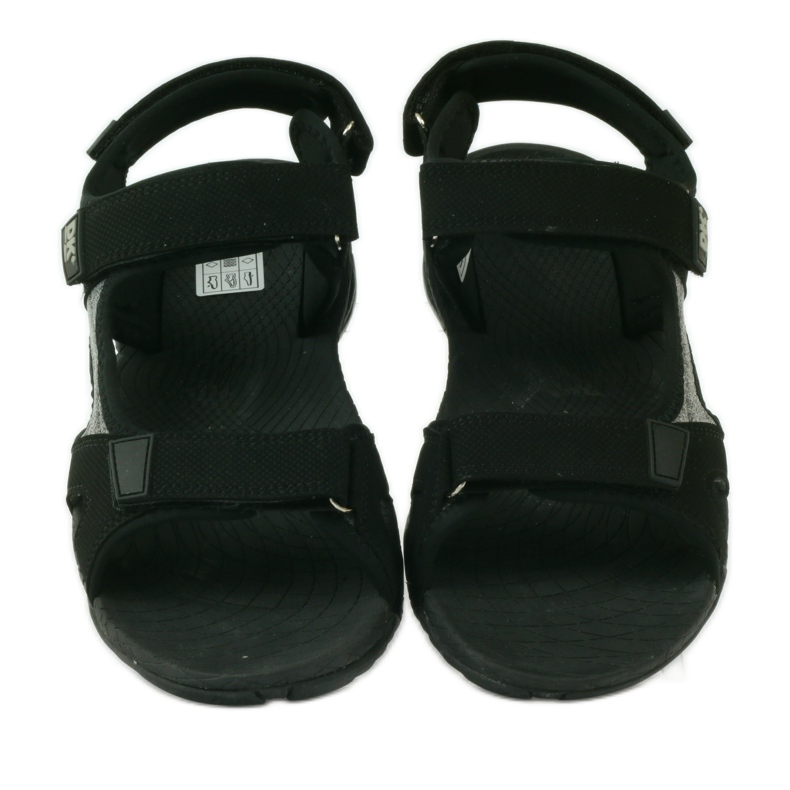 Sandalias velcro EVA claro DK fondo negro gris 4 Sandalias velcro EVA claro DK fondo negro gris 4