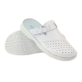 Sandalias blancas médicas ortopédicas blanco 3