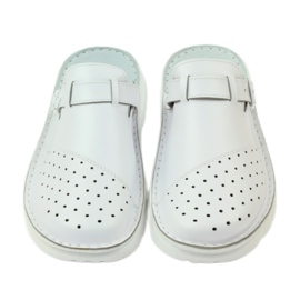 Sandalias blancas médicas ortopédicas blanco 4