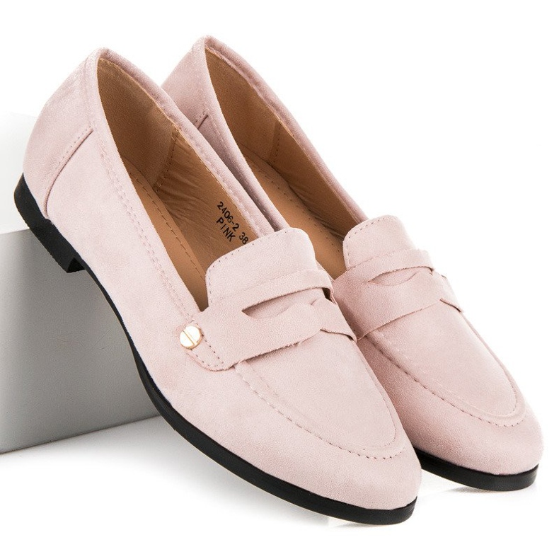 Sweet Shoes Mocasines rosa sin cordones 1