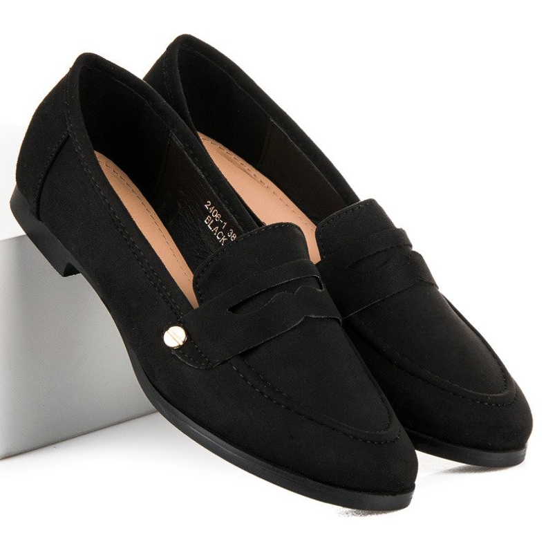 Sweet Shoes Mocasines negros sin cordones 2 Sweet Shoes Mocasines negros sin cordones 2