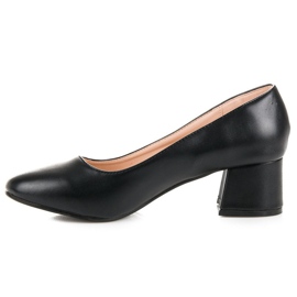 Renda Bombas negras con tacones bajos negro 3