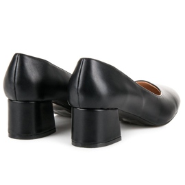 Renda Bombas negras con tacones bajos negro 4