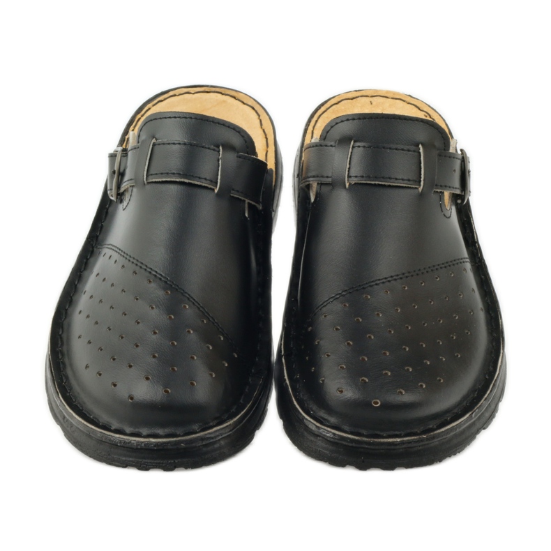 Sandalias negras médicas ortopédicas negro 4