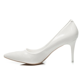 Comer Tacones lacados con estilo blanco 3
