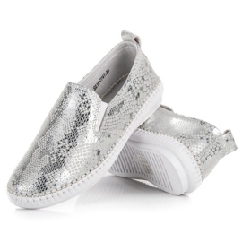 Zapatillas de piel sin cordones VINCEZA gris 2