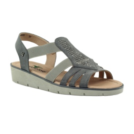 Sandalias súper cómodas con lentejuelas Aloeloe gris 1 Sandalias súper cómodas con lentejuelas Aloeloe gris 1