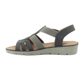 Sandalias súper cómodas con lentejuelas Aloeloe gris 2 Sandalias súper cómodas con lentejuelas Aloeloe gris 2