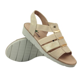 Sandalias Aloeloe súper cómodas marrón amarillo 3