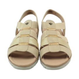 Sandalias Aloeloe súper cómodas marrón amarillo 4
