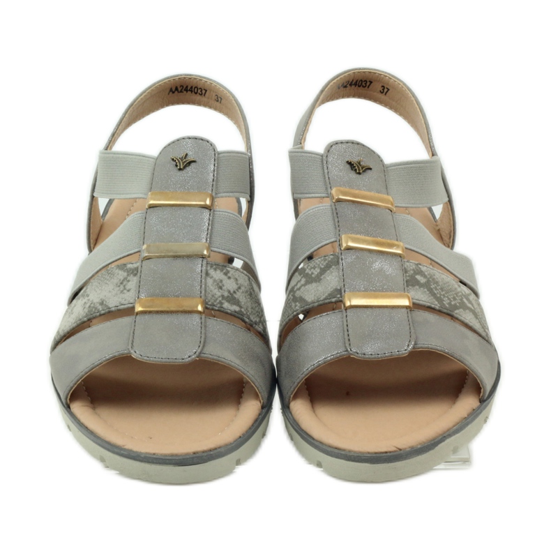 Sandalias Aloeloe súper cómodas gris amarillo 4