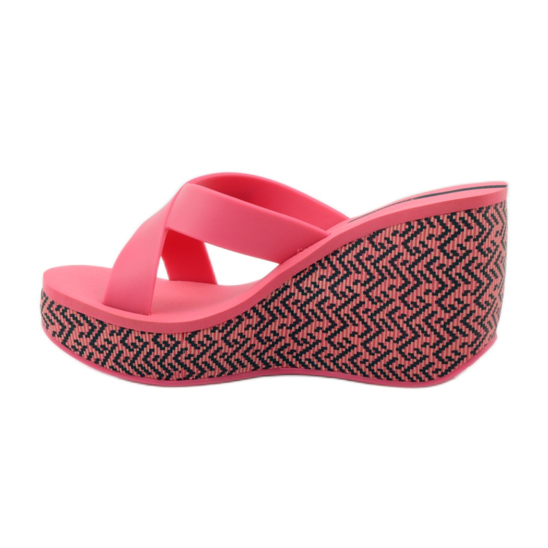 Chanclas mujer cuña Ipanema 82288 negro rosa 2
