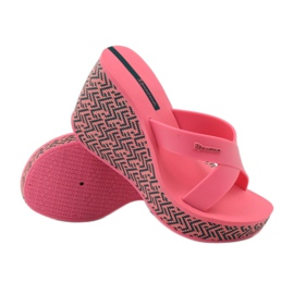 Chanclas mujer cuña Ipanema 82288 negro rosa 3