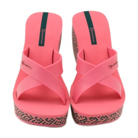 Chanclas mujer cuña Ipanema 82288 negro rosa 4