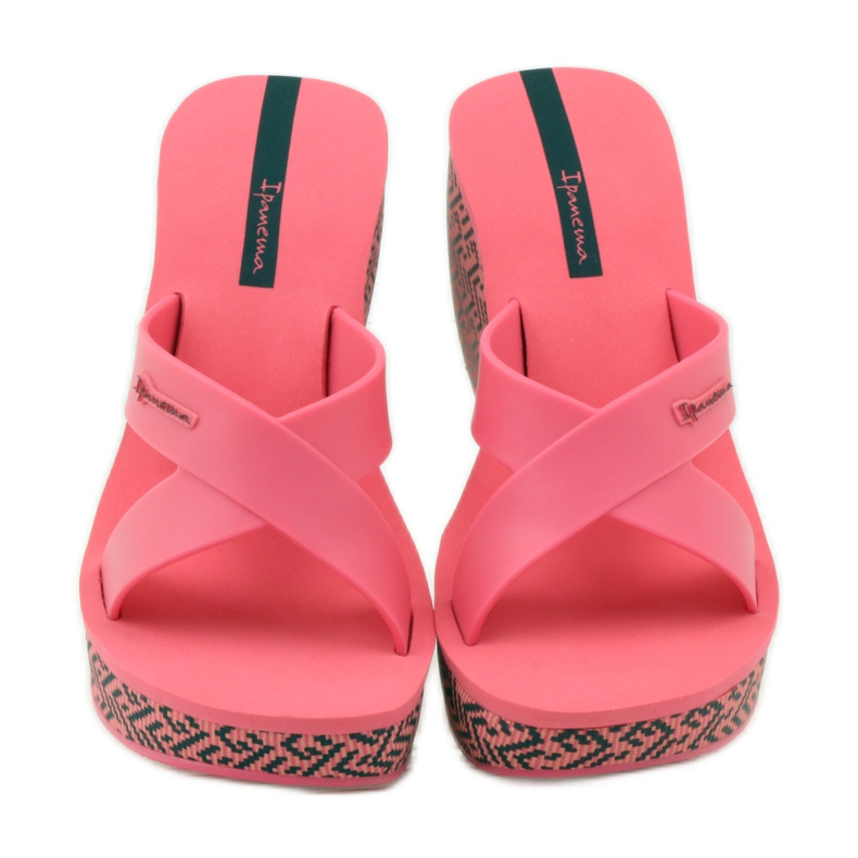 Chanclas mujer cuña Ipanema 82288 negro rosa 4