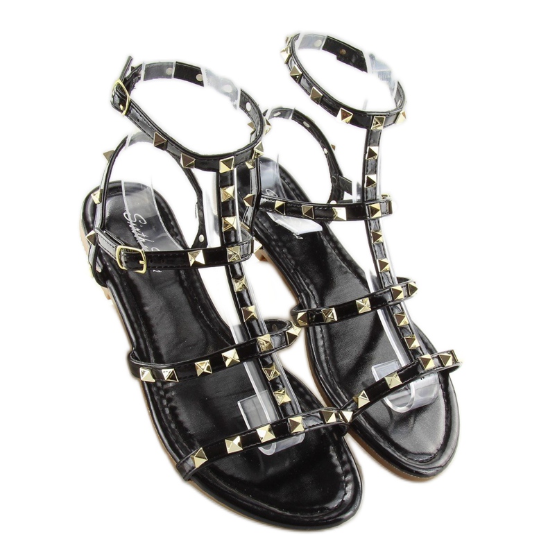 Sandalias de mujer con tachuelas negras H56 Black negro 2