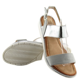 Sandalias mujer plata A-04 plata gris 4