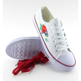 Deportivas blancas con bordado B71H-25 blanco 1 Deportivas blancas con bordado B71H-25 blanco 1