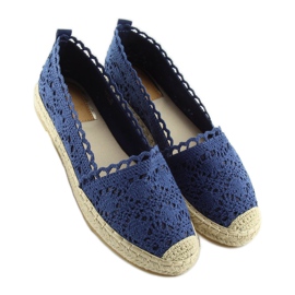 Alpargatas encaje azul marino BB11 jeans 2