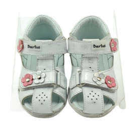 Sandalias de Bartuś para velcro con flores de plata 4 Sandalias de Bartuś para velcro con flores de plata 4