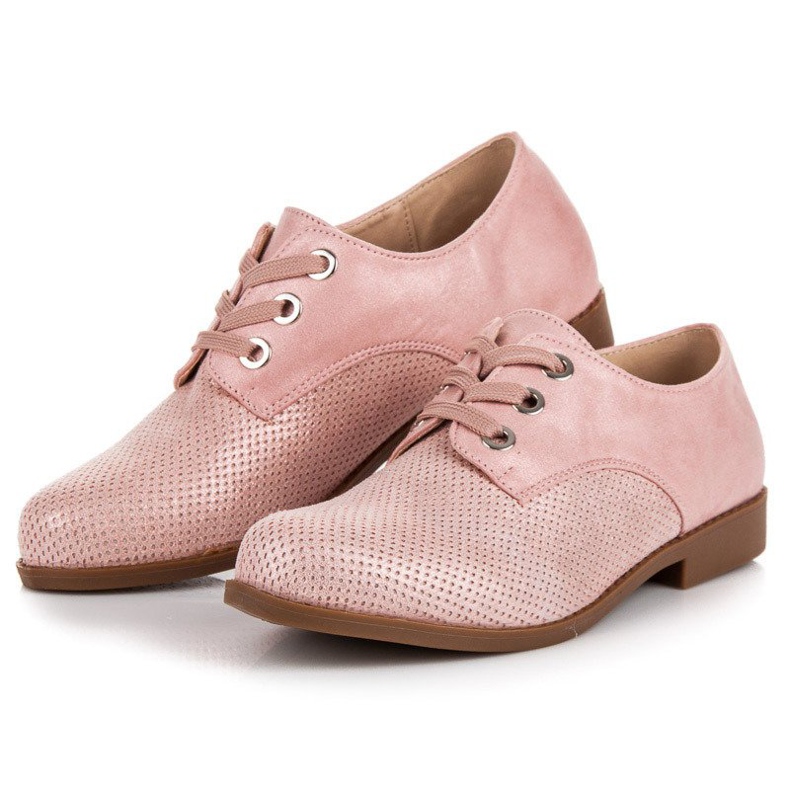 Renda Zapatos con cordones con estilo rosado 2 Renda Zapatos con cordones con estilo rosado 2