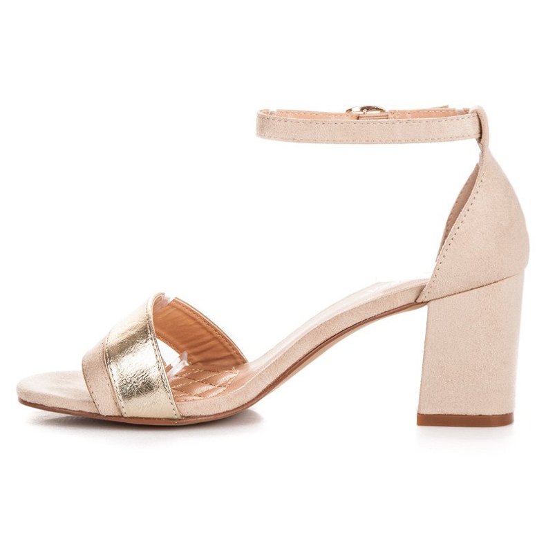 Sandalias vinceza ante tacón alto marrón 1