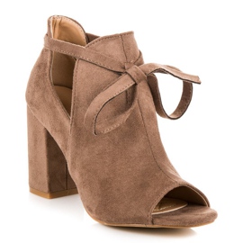Sandalias vinceza ante cordones marrón 2
