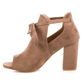 Sandalias vinceza ante cordones marrón 3