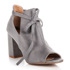 Sandalias vinceza ante cordones gris 3