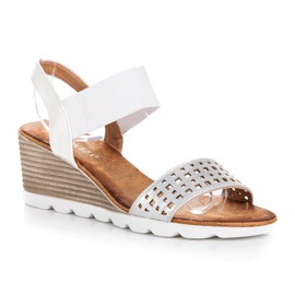 Sandalias con goma vinceza blanco 3