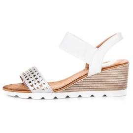 Sandalias con goma vinceza blanco 4