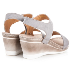 Sandalias cuña ante vinceza gris 5