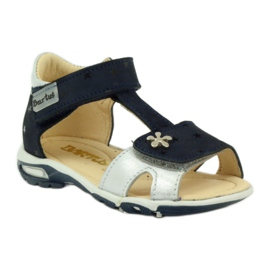 Sandalias velcro Bartuś 138 azul marino gris 1