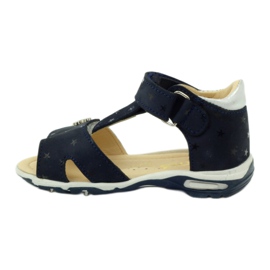 Sandalias velcro Bartuś 138 azul marino gris 2