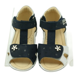 Sandalias velcro Bartuś 138 azul marino gris 4