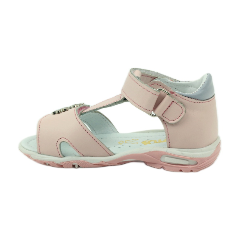 Sandalias con Velcro Bartuś 138 rosa gris 2