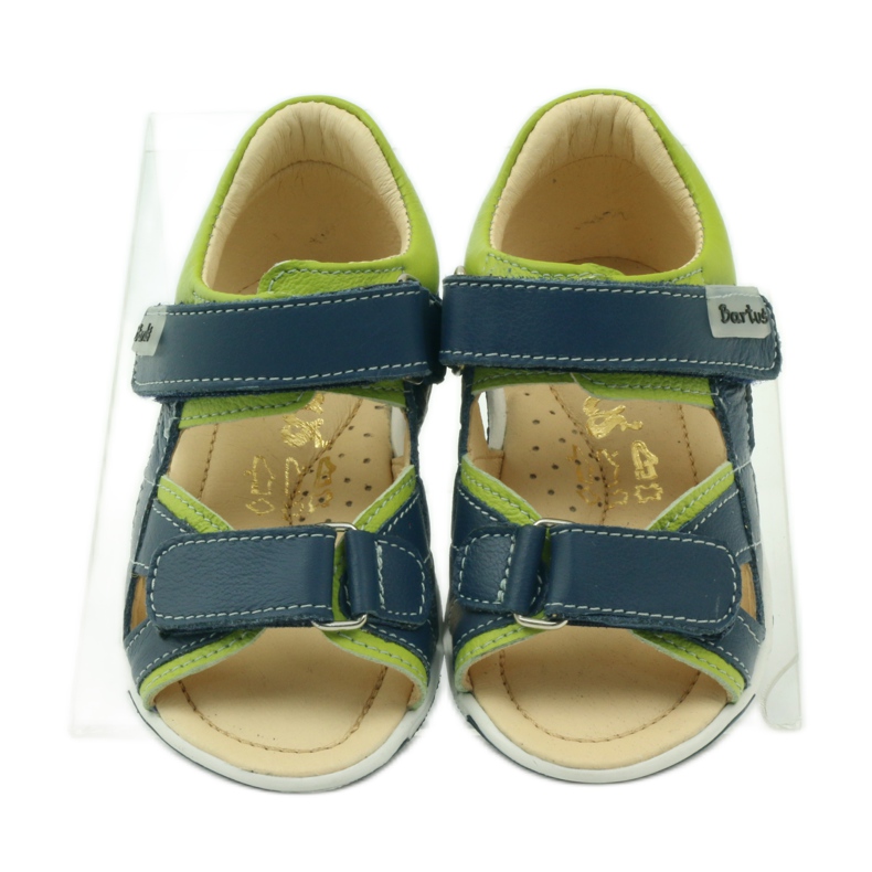 Sandalias velcro Bartuś 137 azul marino verde 4