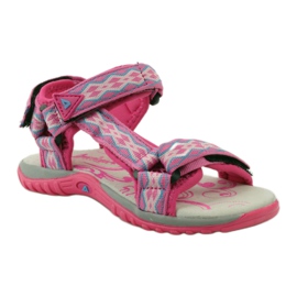 American Club Sandalias con inserción de piel americana 5268 púrpura rosa 1