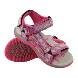 American Club Sandalias con inserción de piel americana 5268 púrpura rosa 3