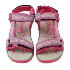 American Club Sandalias con inserción de piel americana 5268 púrpura rosa 4