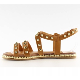 Sandalias con tachuelas camel WL193 Camel marrón 2