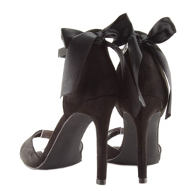 Sandalias negras con tacón alto Z921-7SA-2 negro 6