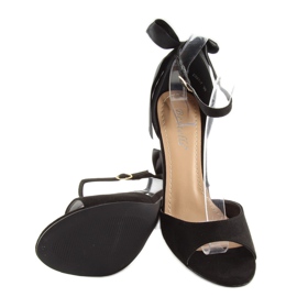 Sandalias negras con tacón alto Z921-7SA-2 negro 1